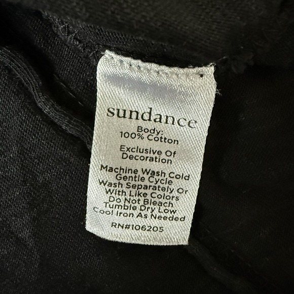 Sundance Embroidered Shirt Womens Medium Dark Floral Boho Fairy Grunge Hippie - Picture 6 of 8